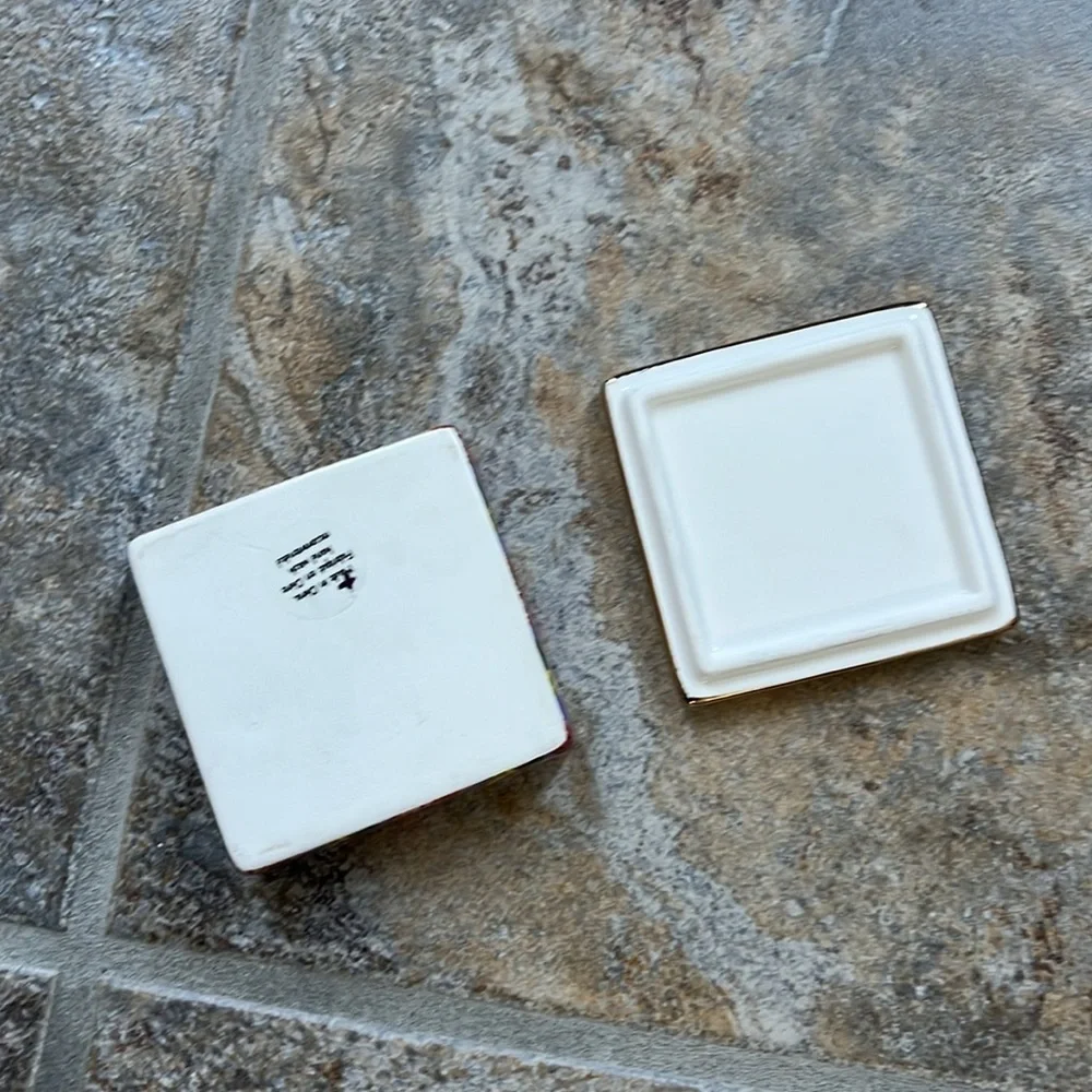 Anthropologie Monogram Lidded Jewelry Box S NIB